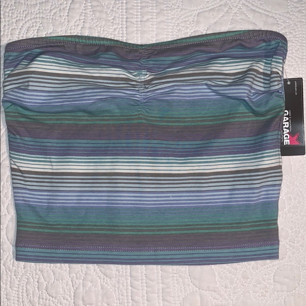 NWT Garage Cropped Strapless Tank Top